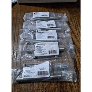 New 5 Brainerd BAR064W-SS-CP 2.5" Steel Bar Cabinet Draw Pull Handles Stainless